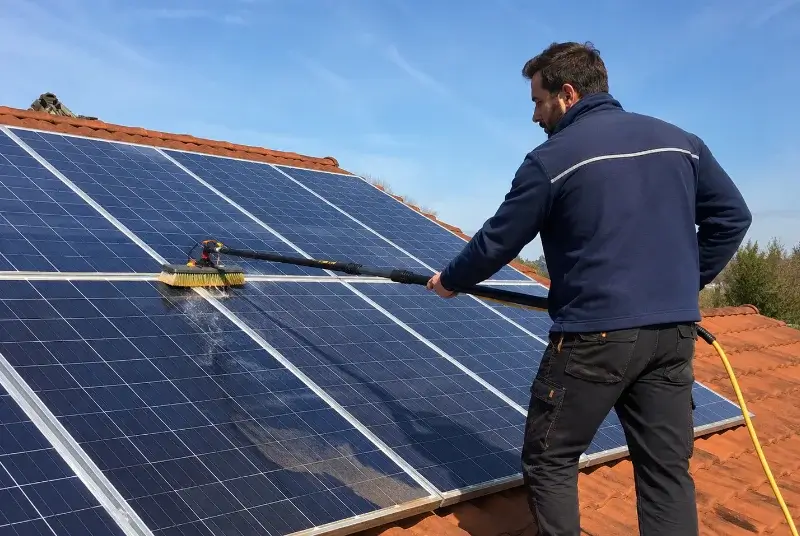 Nettoyage et entretien de panneaux solaires à Vallesvilles